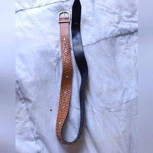 Brown studded belt